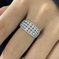 thumbnail image 3 of K-KED Elegant Cubic Zircon Wedding Ring 925 Silver Filled Ring Women Delicate Jewelry Sz 6-10-6, 3 of 6