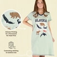thumbnail image 6 of LazyOne Women's Nightgown, Funny V-Neck Sleep Shirt for Women (Alaska, L/XL), 6 of 7
