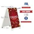 thumbnail image 2 of M&T Displays White Street SignPro Board, Weatherproof A-Frame Sidewalk Curb Sign with 2 24x36 inch Matt Laminated Anti-Glare GRAND OPENING Sticker Signs, Folding Portable Double Sided, 2 of 8