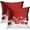 Red and White, variant on Set of 2 Gold Silver Shimmer Christmas Ornaments Fancy Hidden Zipper Home Sofa Decorative Throw Pillow Cover Cushion Case 20x20 Inch Square Design Printed Pillowcase