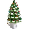 thumbnail image 1 of Lampe de Nuit Arbre en Céramique à Bout de Neige Vert, 1 of 2