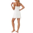thumbnail image 3 of INSPIRE CHIC Women's Lingerie Sleepdress Lace Babydoll Split V Neck Spaghetti Strap Sleeve Nightgown Loungewear XL White, 3 of 6