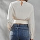 thumbnail image 5 of Tops para mujer Camisas Blusas Elegantes Camisas casuales de manga larga Moda Cómoda Blusa de cuello redondo de color sólido Odeerbi ODB-5, 5 of 6