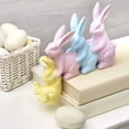 thumbnail image 7 of Easter Decorations Resin Bunny Family Figurine 6.69 Inch Tabletop Decor for Home, Easter Decor Four Rabbits Sculpture for Party Shelf Display, 7 of 7