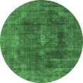 thumbnail image 1 of Ahgly Company Indoor Round Oriental Emerald Green Industrial Area Rugs, 7' Round, 1 of 4