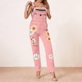 thumbnail image 6 of Enjoytime Womens Overalls Printed Adjustable Straps Denim Jumpsuits Casual Loose Plus Size Rompers, 6 of 7