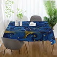 thumbnail image 4 of Qxltty Blue Swirled Waves Square Tablecloth 54×54in Thick Wrinkle Resistant Heat Proof Durable Table Cover for Dining Table, 4 of 9