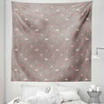 thumbnail image 1 of Flamingo Tapestry, Standing Walking Exotic Pink Flamingo on Dashed Lines Checkered Design, Fabric Wall Hanging Decor for Bedroom Living Room Dorm, 5 Sizes, Warm Taupe Peach Pink, by Ambesonne, 1 of 1