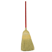 Rubbermaid Commercial Warehouse Heavy-Duty Corn Broom, 1 1/8 Inch Wood Handle, Blue (FG638300BLUE) (12-Pack)
