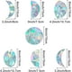 thumbnail image 2 of Adhesivos para ventanas con fases lunares, anticolisión, estáticos, arcoíris, adhesivos de alerta, decoraciones 3D para atrapasoles, vinilo prismático no adhesivo., 2 of 9