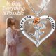 thumbnail image 2 of Rose Heart Necklace For Cross Pendant Necklace I Love You Forever Jewelry For Wife, 2 of 5