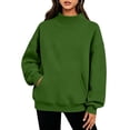 thumbnail image 7 of Vixolx Womens Mock Neck Sweatshirt Oversized Plain Pullover with Pockets Fall Winter Long Sleeve Shirt, 7 of 7