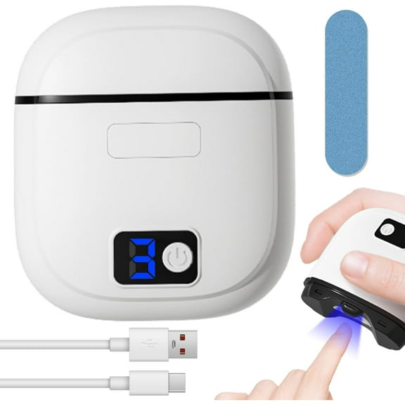 Aorsher 3 in 1 Electric Nail Trimmer with Nail File and Nail Clipping Storage, 3-Speeds Automatic Nail Clippers for Adults and Seniors, USB Rechargeable, Not for Toenails, White