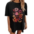 thumbnail image 6 of Womens Tops Dressy Casual Short Sleeve V Neck Work Out Shirts Gym Loose Long Tee Shirts Womens Graphic, 6 of 7