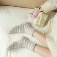 thumbnail image 4 of 3 Pairs Fuzzy Socks for Women, Soft Comfy Cozy Fluffy Thick Winter Warm Coral Fleece，Style 2, 4 of 8
