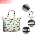 thumbnail image 2 of Beige Cartoon Dinosaurs Palms Pattern Travel Tote Bags for Women Carry On,Large Weekender Bags for Women Travel,Multi Functional Duffle Bag for Work,Shopping,Sports, 2 of 5