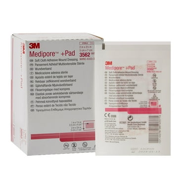 3M Medipore Pad Soft Cloth Adhesive Wound Dressing, Sterile, White, 2 in x 2 3/4 in, 50 Count, 4 Packs, 200 Total