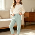 thumbnail image 3 of Maean Little Girls Thermal Leggings Toddler Kids Fall Winter Warm Comfy Bottoms Soft Stretchy Legging, 3 of 7