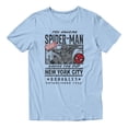 thumbnail image 2 of Marvel Comics Retro Spider-Man Monochrome Men's T Shirt (Light Blue, S-XXXL), 2 of 4
