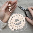 thumbnail image 4 of 1 Corde de Perles Perles Fait Main Bijoux Bracelet Entretoise Perles Nature Breloque Perle, 4 of 9
