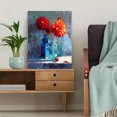 thumbnail image 5 of Vibrant Red Orange Dahlia Canvas Print, Perfect for Living Room, Office, Kitchen, Entryway, 5 of 8