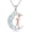 Moonstone Volleyball, variant on Sports  Necklace for Women 925 Sterling Sliver Runner Volleyball Tennis Basketball Soccer Inspirational Jewelry for Sports Lovers Gifts
