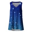 thumbnail image 4 of gakvbuo Summer Plus Size Tank Top for Women Summer Tops Dressy Casual Trendy V Neck T Shirts Rolled Sleeveness Tie Dye Gradient Printed Side Split Vest Blouse Tee, 4 of 4