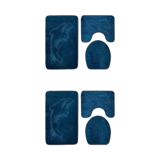 Inteprter Juego de alfombrillas de baño antideslizantes, tacto y no se deforma fácilmente para cualquier juego de baño duradero para el hogar Type7 NO7