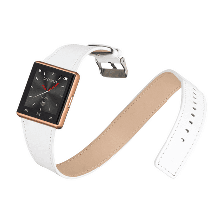 iTouch Air 2 41mm Smart Watch Touch Screen iOS And Android - White Double Wrap Leather Bands