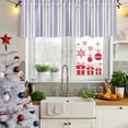 thumbnail image 5 of Light Purple Grey Stripe Curtain Valances for Windows, Kitchen Valance Window Treatments Panel 2 Pack, Farmhouse Minimalist Striped Rod Pocket Short Curtains for Bathroom Bedroom 60 x 18 Inch, 5 of 8
