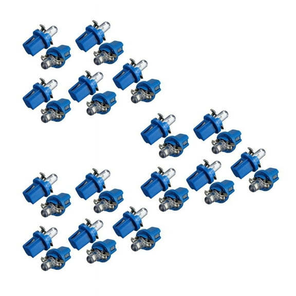 30x Led Bulb Meter Dash B8-5d T5 Lamp With Holder Blue Tuning Auto Car Light