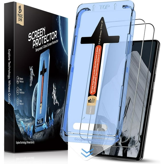 2 Pack for Google Pixel 8 Pro Tempered Glass Screen Protector, Auto Dust-Elimination, Bubble Free, HD Clear, Easy Installation