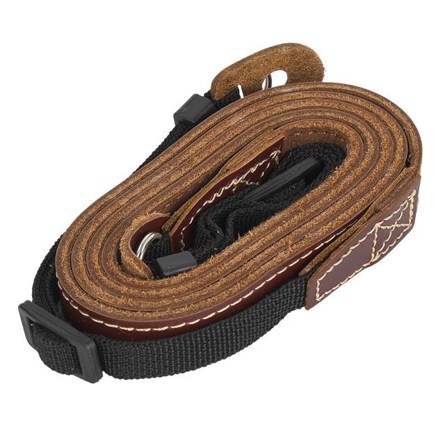 Correa de cuero PU para cámara digital DSLR Lanyard Belt Correas de hombro vintage (marrón)