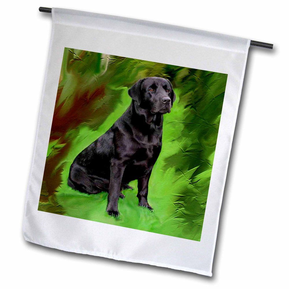 3dRose Black Labrador Retriever Garden Flag, 12 by 18inch Walmart