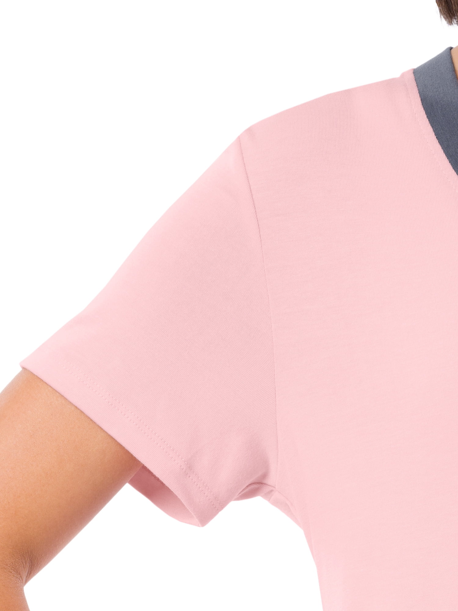 Fruit of the Loom Women's Soft & Breathable V-Neck Short Sleeve Top & Pajama Pant Set, Sizes S-4X
