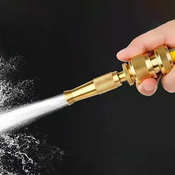 All Copper Spray Household Water Pipe Hose Car Washing Device Watering Nozzle Pressure Boosting Tool