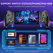 Switch 2 Controller, Wireless Pro Controller for Switch 2/Switch/OLED & iPhone/Android - Hall Effect Joystick, Wireless Mobile Gaming Controller with RGB, Programmable Back Buttons, Extendable Design
