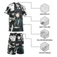 thumbnail image 4 of Demon Slayer Muichiro Tokito Boys Girls Short Sleeve Mesh T-Shirt And Shorts Outfit Set Summer Clothes Set for Kids, 4 of 8