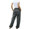 thumbnail image 3 of Womens Cinch Bottom Sweatpants with Pockets Athletic Jogger Pants Baggy Lounge Workout Active, 3 of 9