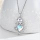 thumbnail image 2 of Fox Octopus Crow Snake Flamingo Bee Horseshoe Sun Tulip Mermaid Mushroom and Frog Necklace with Crystal Pendant Jewelry for Women Girls, 2 of 4