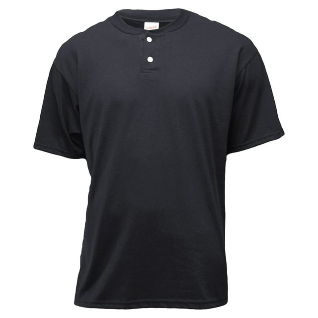 Soffe Men's Short Sleeve Henley Placket T-Shirt - M206