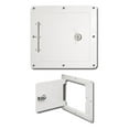 thumbnail image 1 of Ultra-Fab Access Door 48-979009 5 Inch Length x 5 Inch Width Door; 8 Inch Length x 7 Inch Width Frame; Stainless Steel; Lockable; White; With Frame/Door/Locking Door Latch/Mounting Hardware, 1 of 2