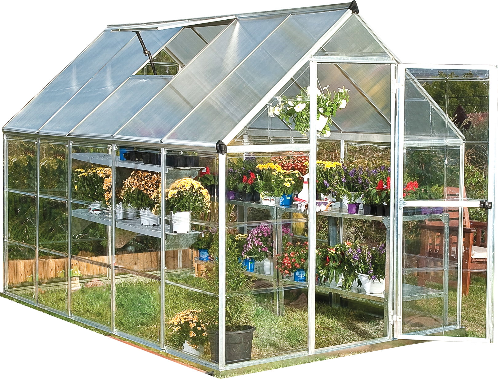 Palram Hybrid Greenhouse, 6' x 10', Silver by Palram