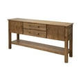 thumbnail image 2 of Benjara Olum 60 Inch Sofa Table, 2 Drawers, Lower Shelf, Solid Mango Wood, Brown, 2 of 5