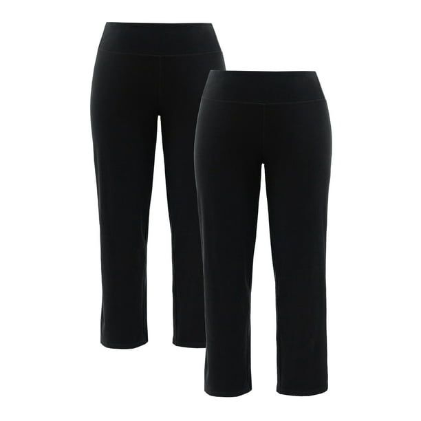 Athletic Works Women's Plus Size Core Active Relaxed Fit Pants, 2Pack