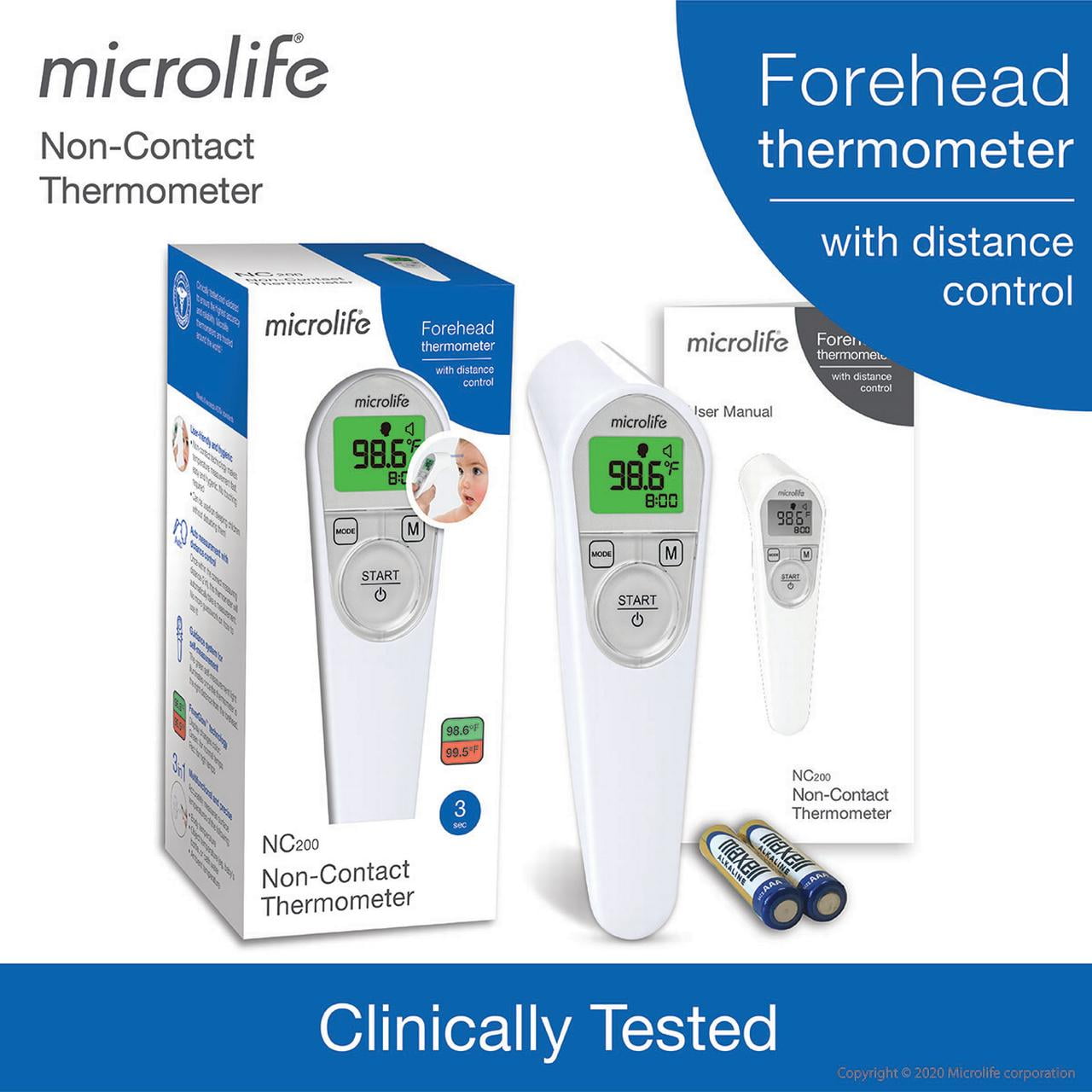 Microlife Non-Contact Forehead Thermometer Walmart.com