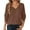 Coffee, variant on Sweaters For Women Solid Color Long Sleeve Knitted Pullover V Neck Tops Soft Comfortable Casual Everyday Wear Versatile Women Sweaters Beige L