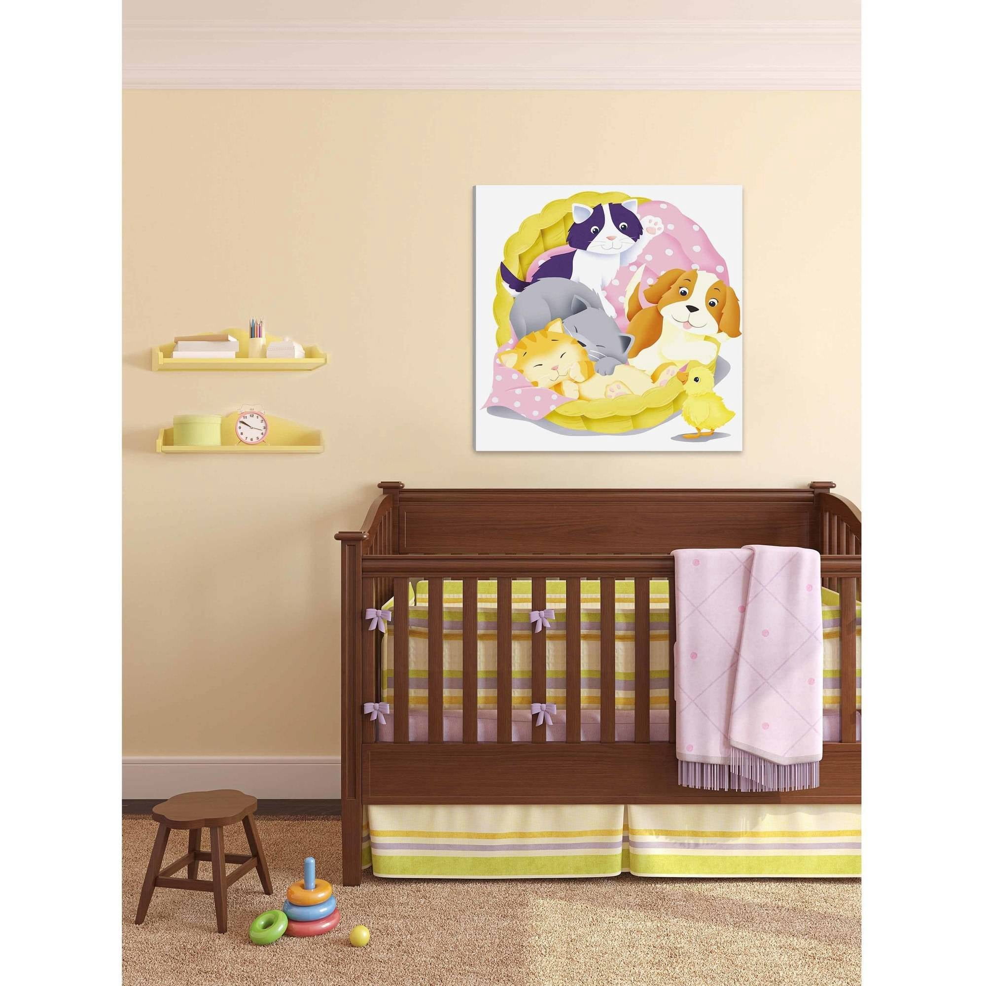 Marmont Hill 'Baby Animals' Painting Print on Wrapped Canvas