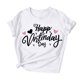 thumbnail image 4 of Xuyuer Valentine's Day women's lover printed t-shirt round neck short sleeve Shirt Women Alphabet ABC I Love You Printed T-Shirts Teacher Valentine Shirt Tees Tops, 4 of 7