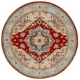 thumbnail image 2 of Safavieh Heritage York Oriental Wool Area Rug, Red/Blue, 6' x 6' Round, 2 of 10